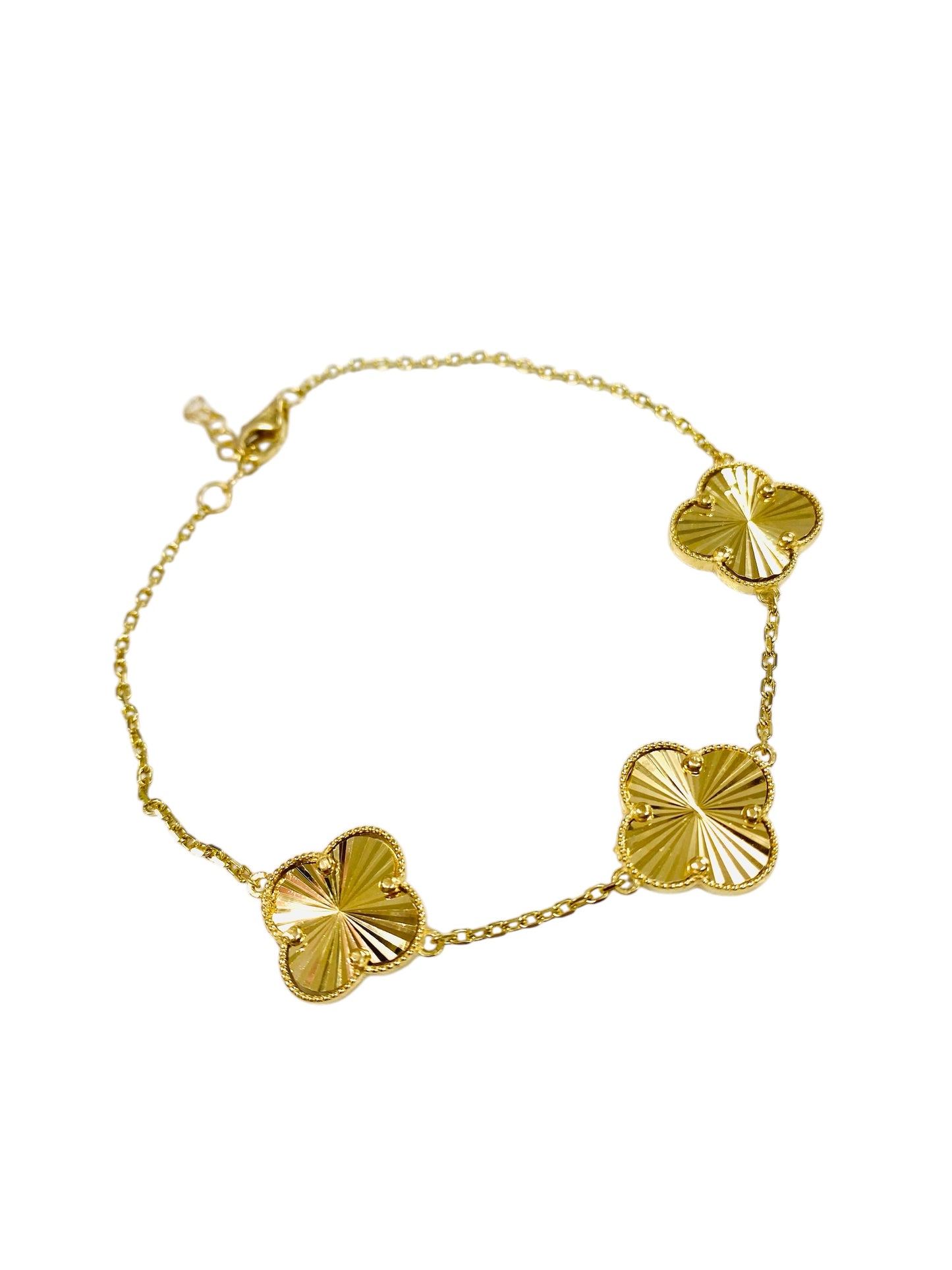 Pulsera de 3 clover dorados