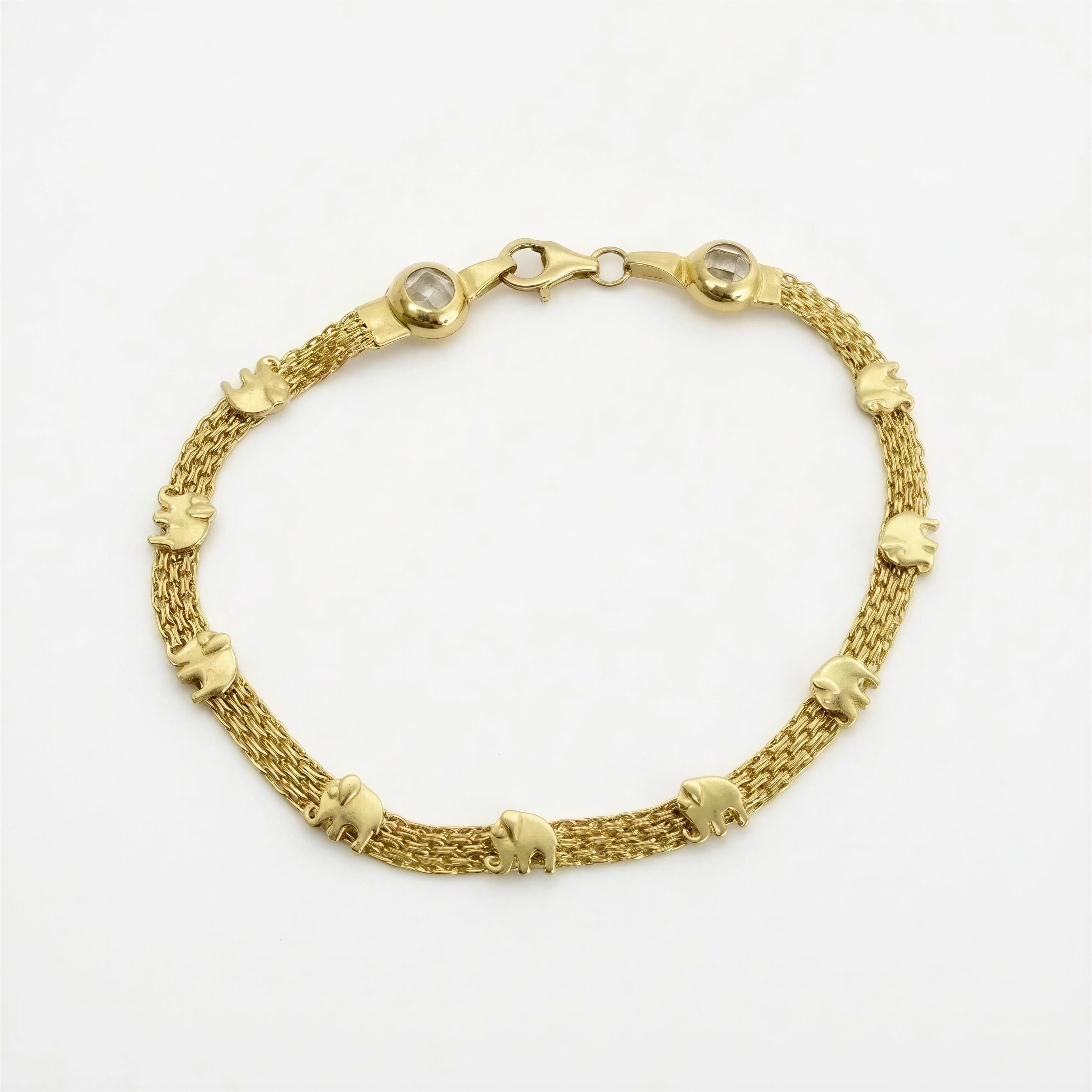 Pulsera vismar  con elefante 10k