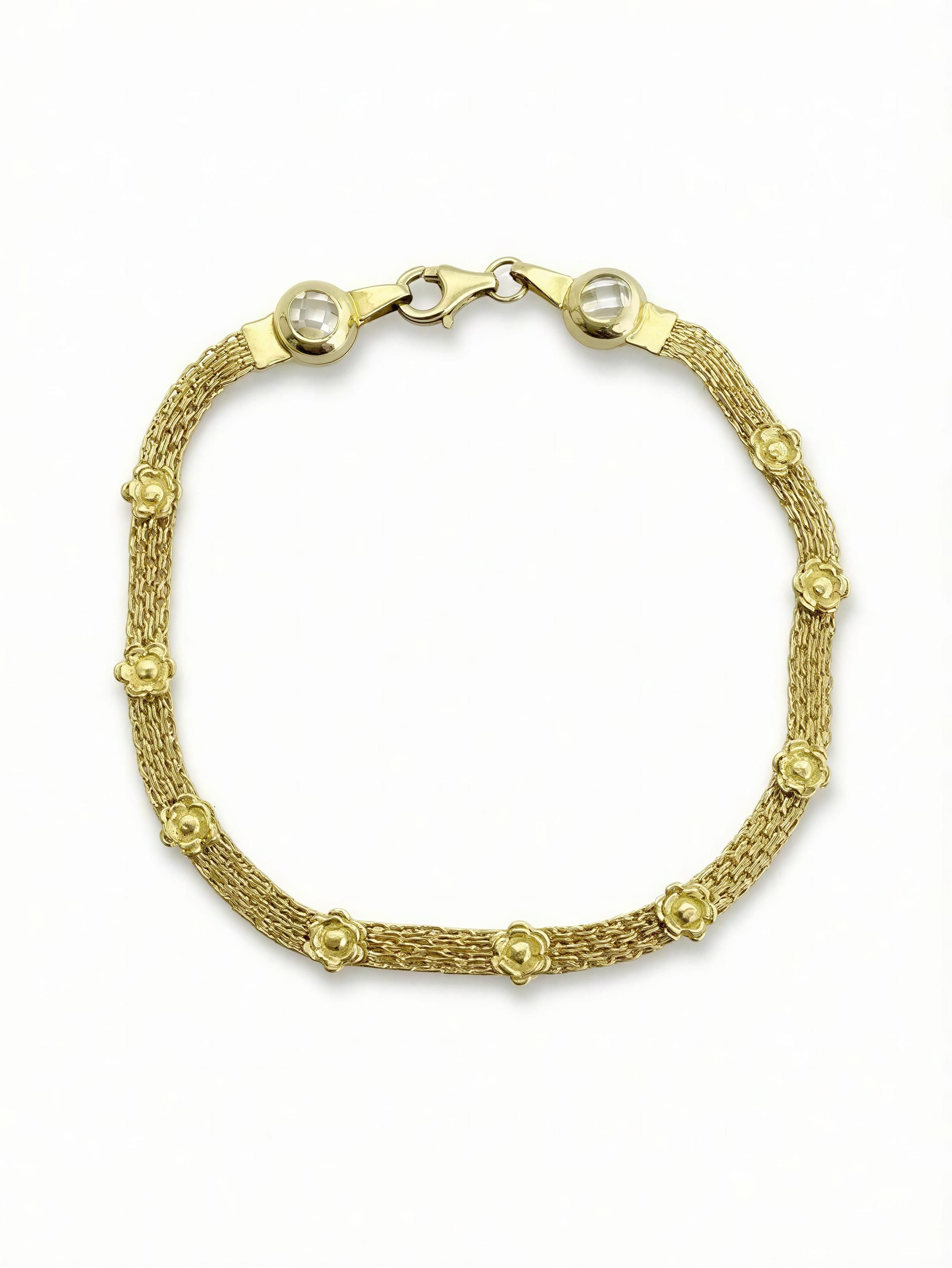 Pulsera vismar con rosas 10k