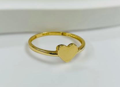 Anillo corazón 14k