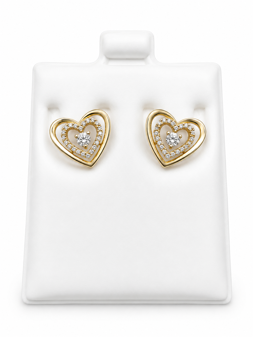 Aretes de Corazón 10k