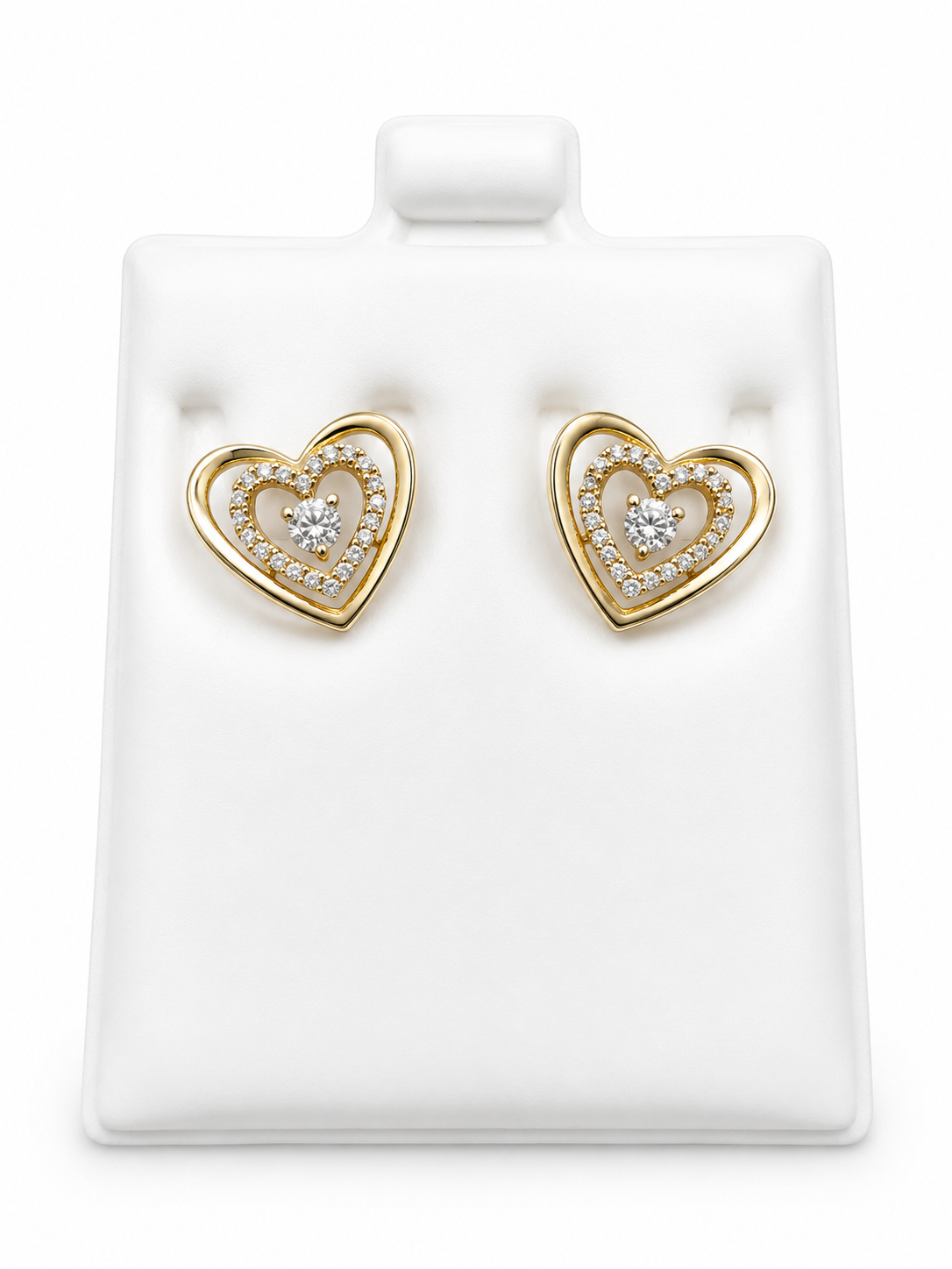 Aretes de Corazón 10k