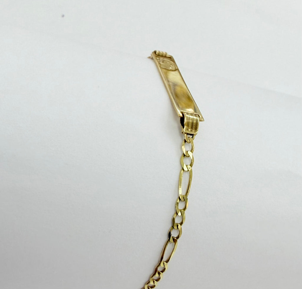 Pulsera de placa 10k para Niña con hellokitt