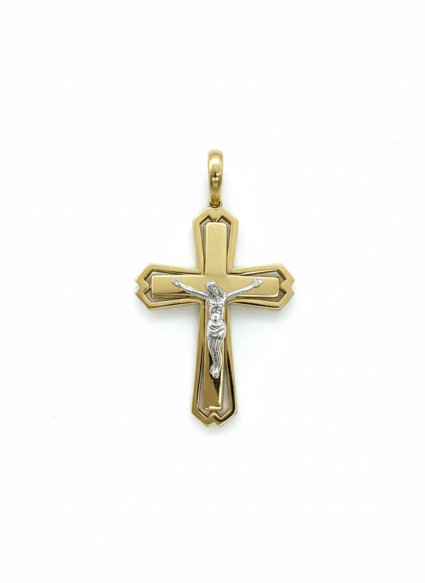 Dije de cruz 14k