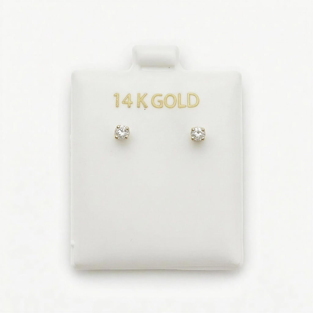 Aretes de piedra 14k