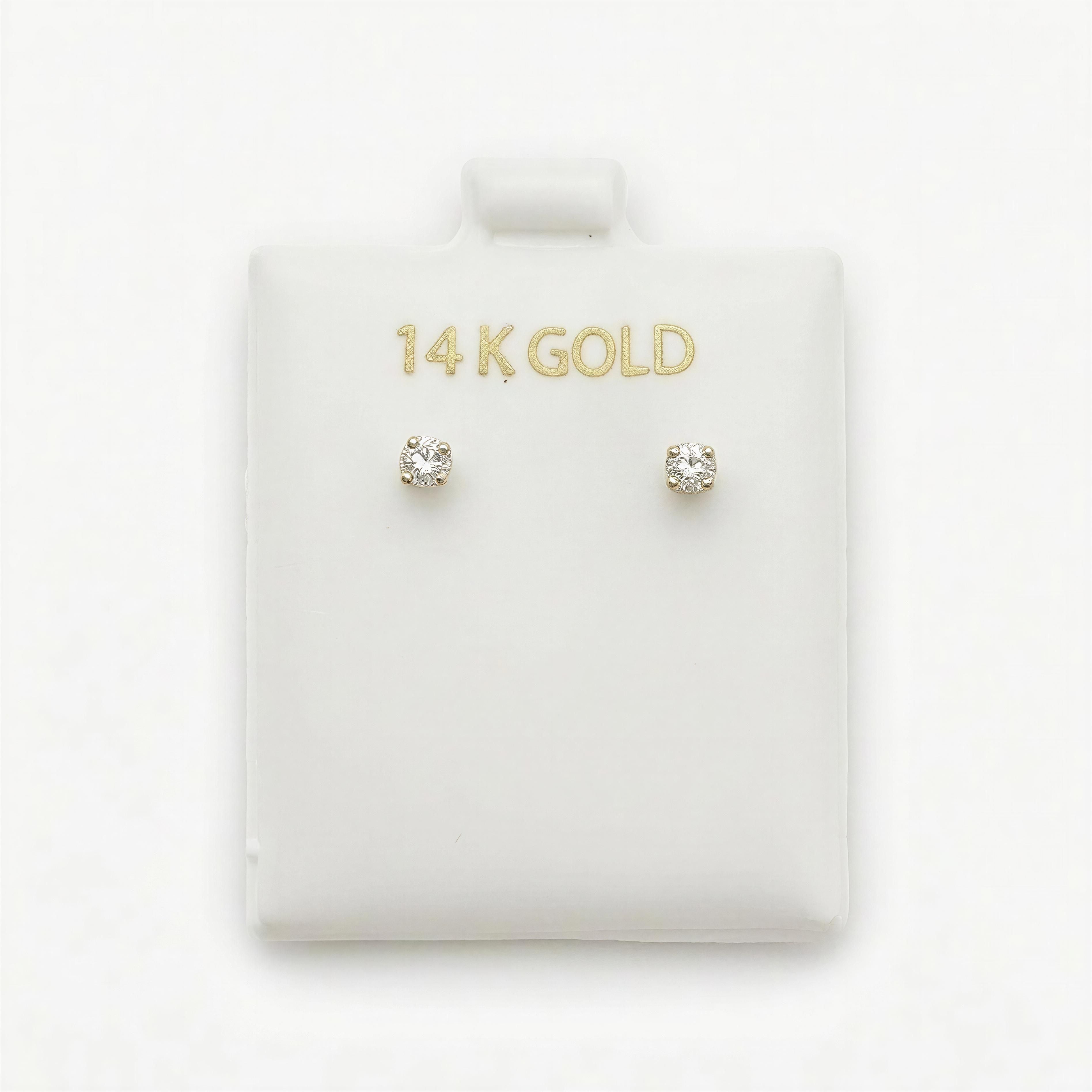 Aretes de piedra 14k