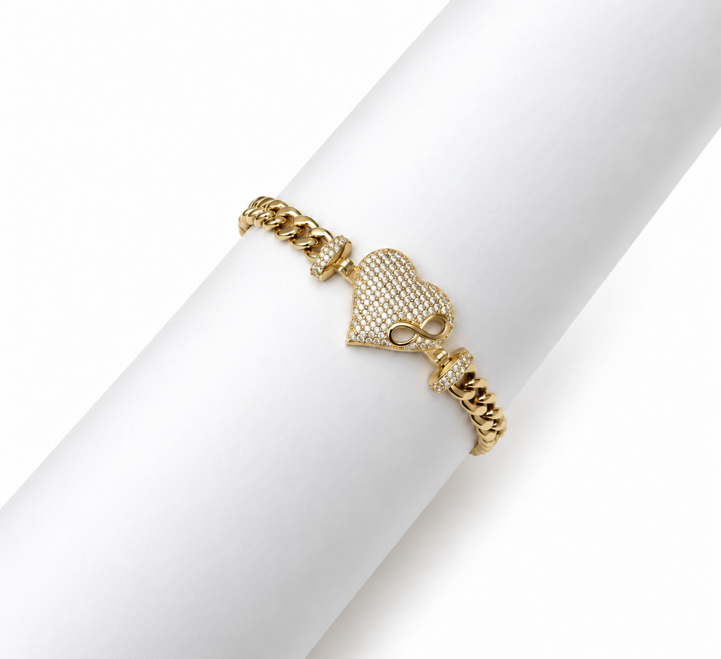 Pulsera de Corazón 10k