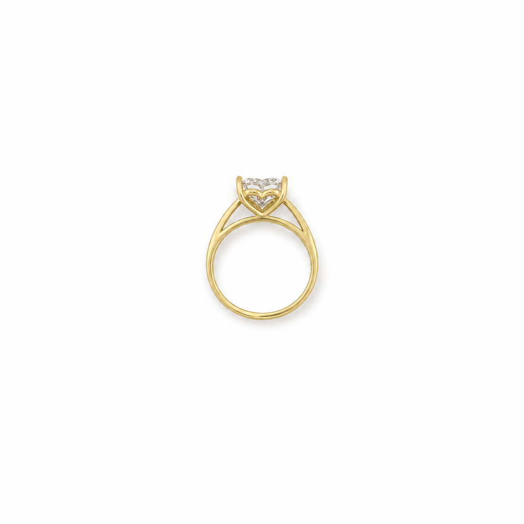 Anillo compromiso 14k diamante creado