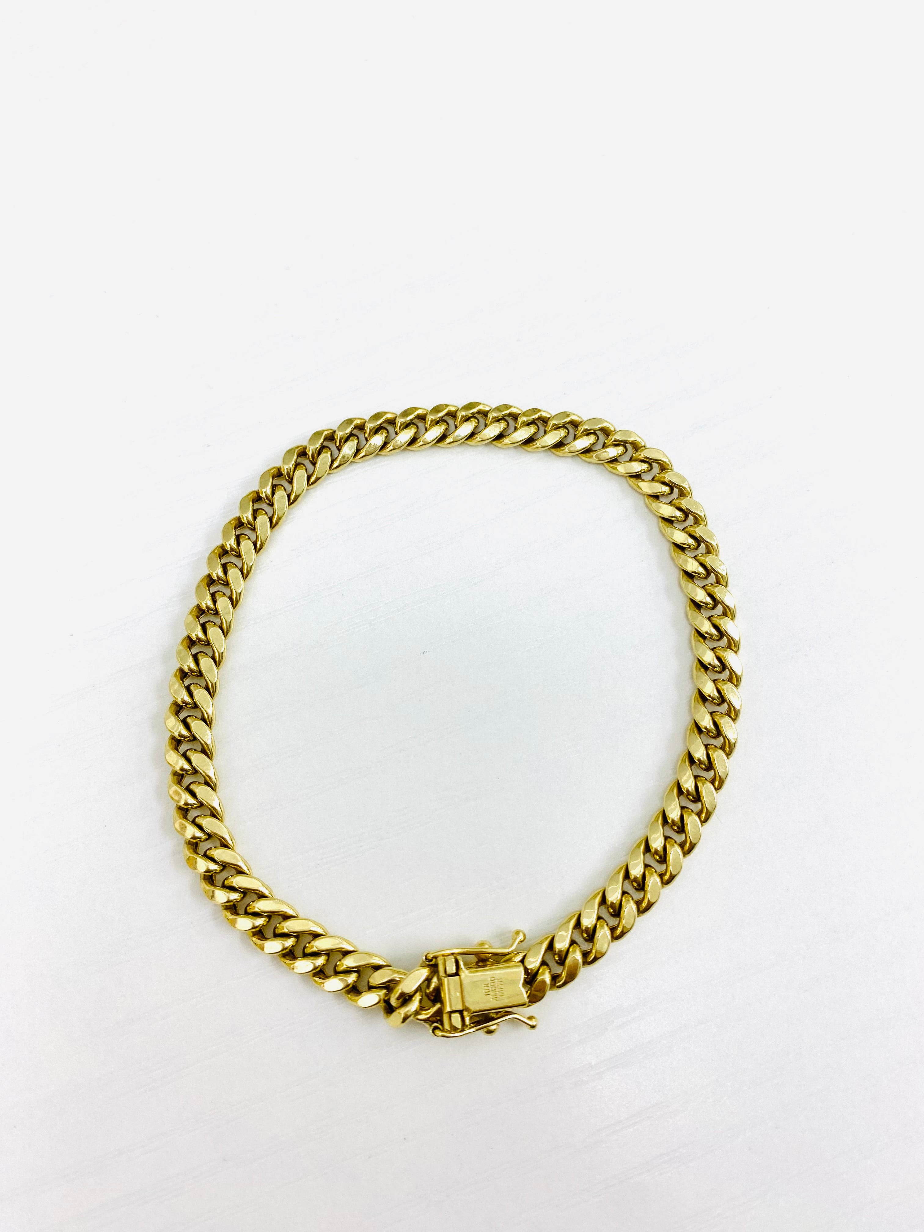 Pulsera Cuban link semisolida