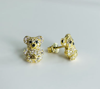 Aretes de oso 14k