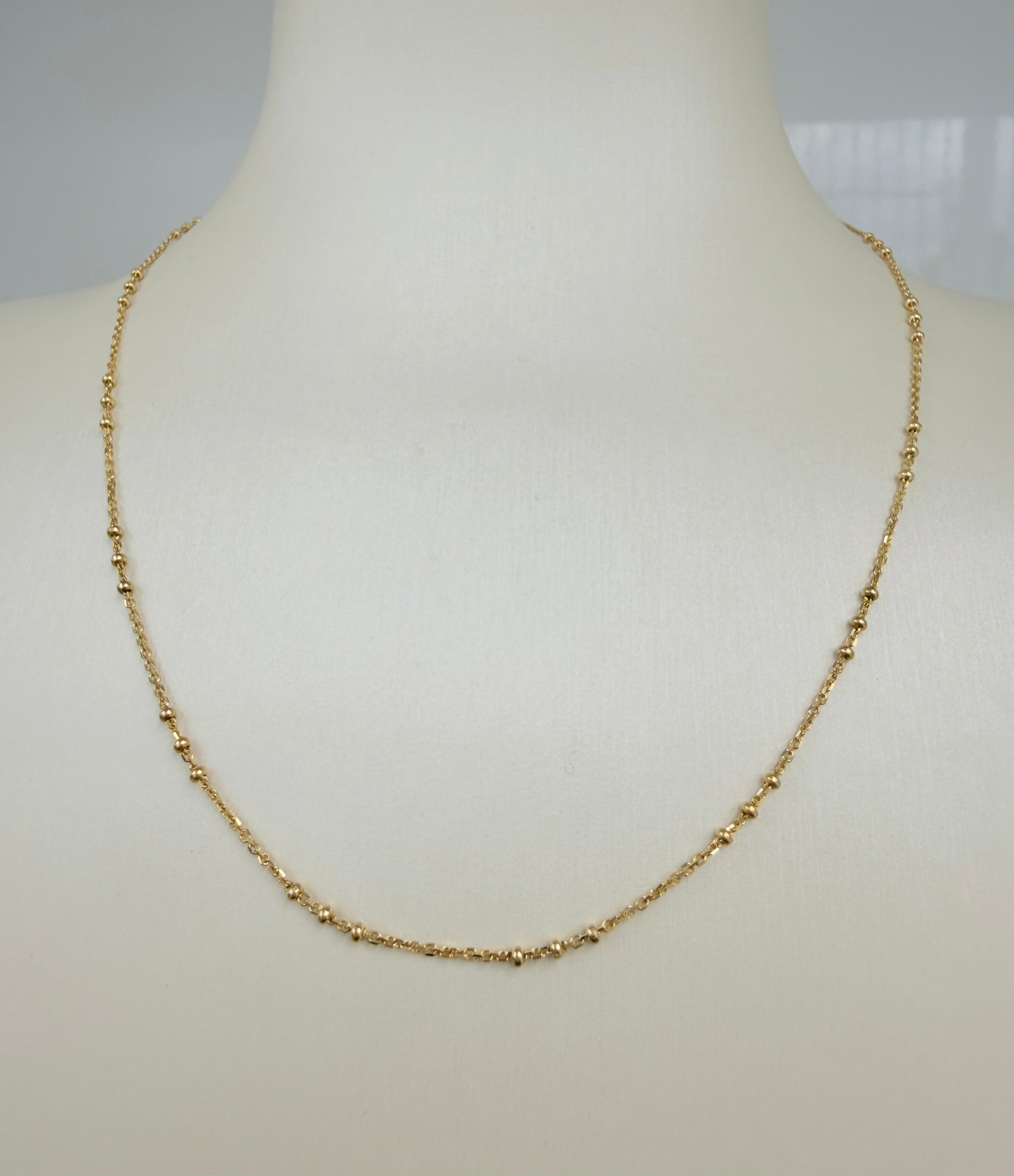 Cadena balines 14k