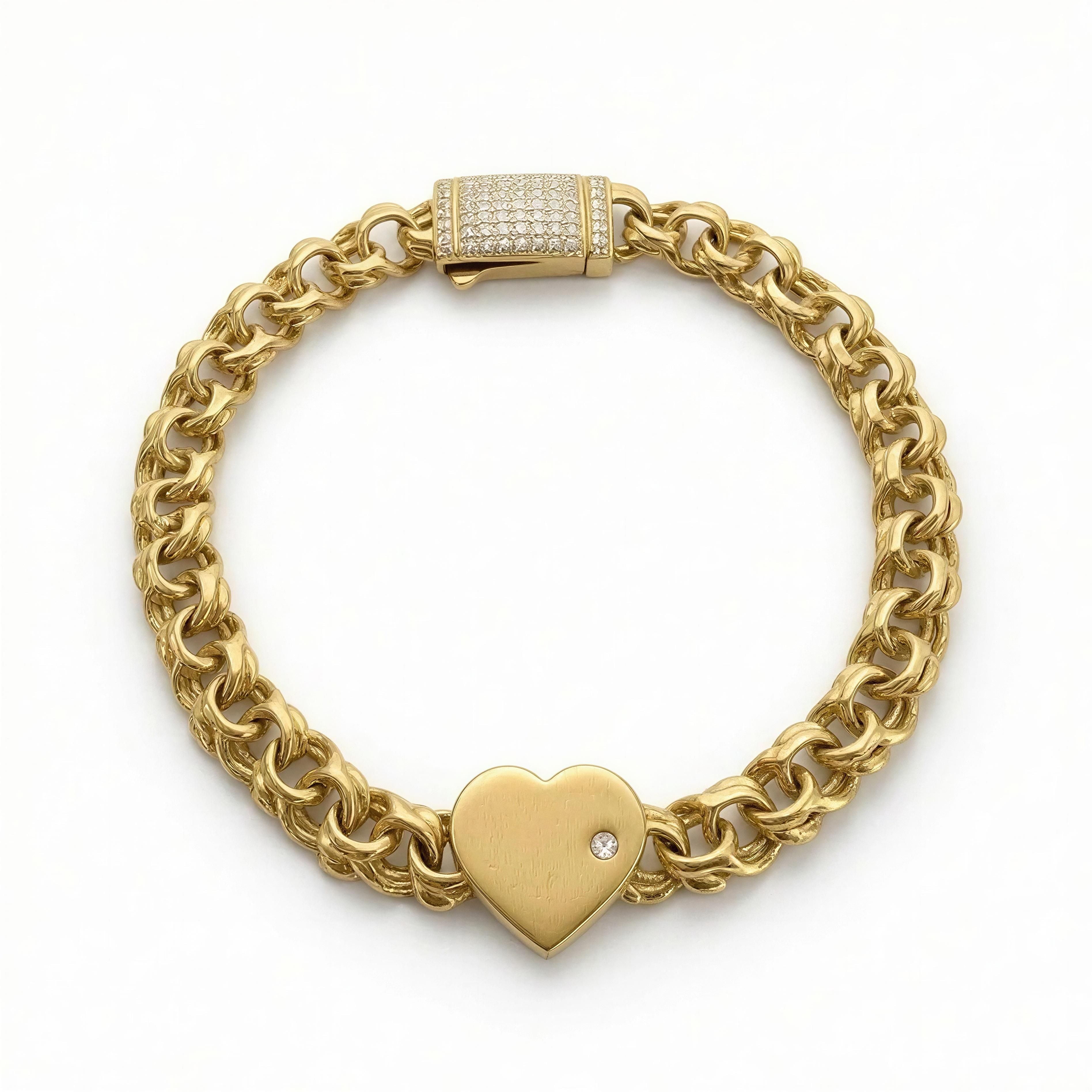 Pulsera de Mujer con corazón 10k