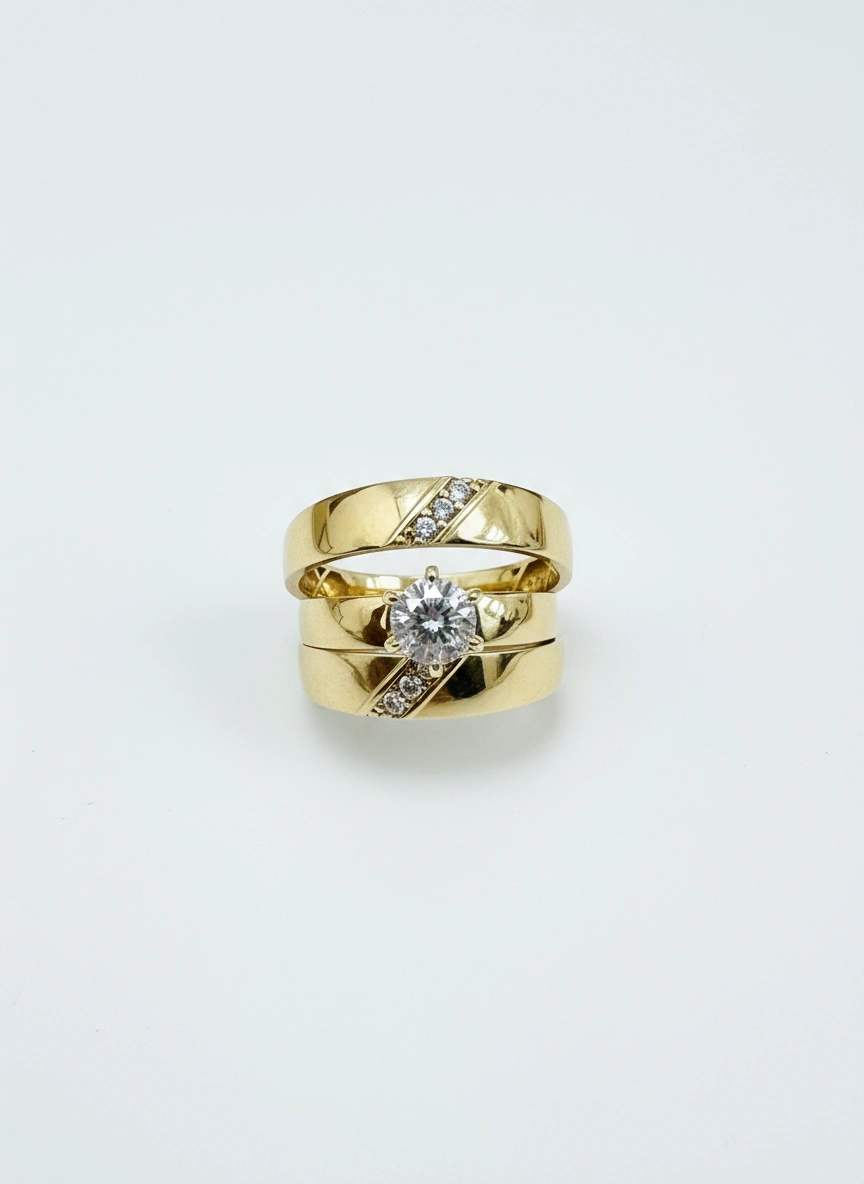 Engagement ring trio 10K
