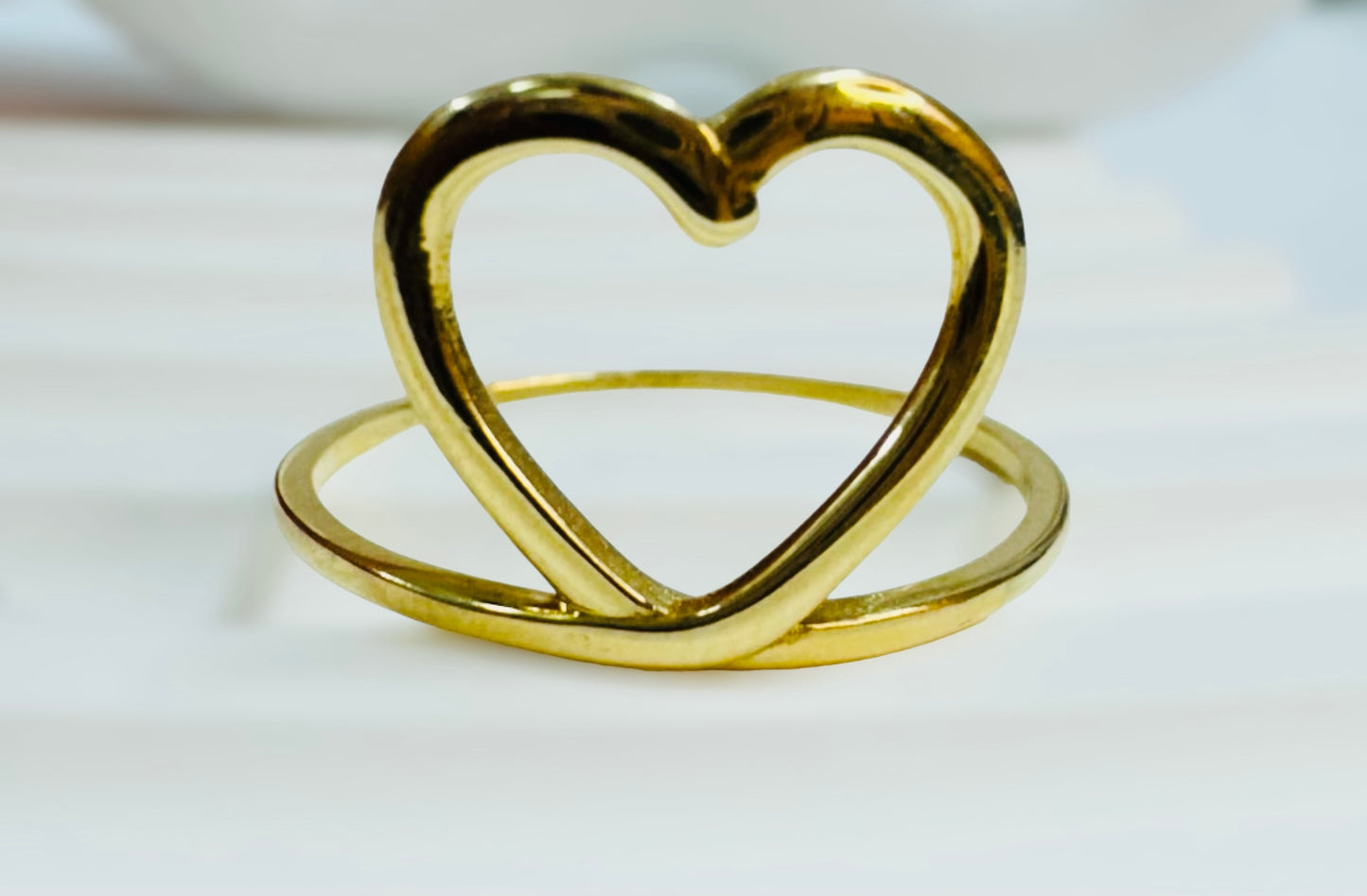 Anillo de corazón 14k