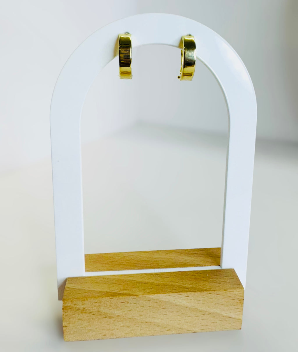 Argollas con cierre omega 14k