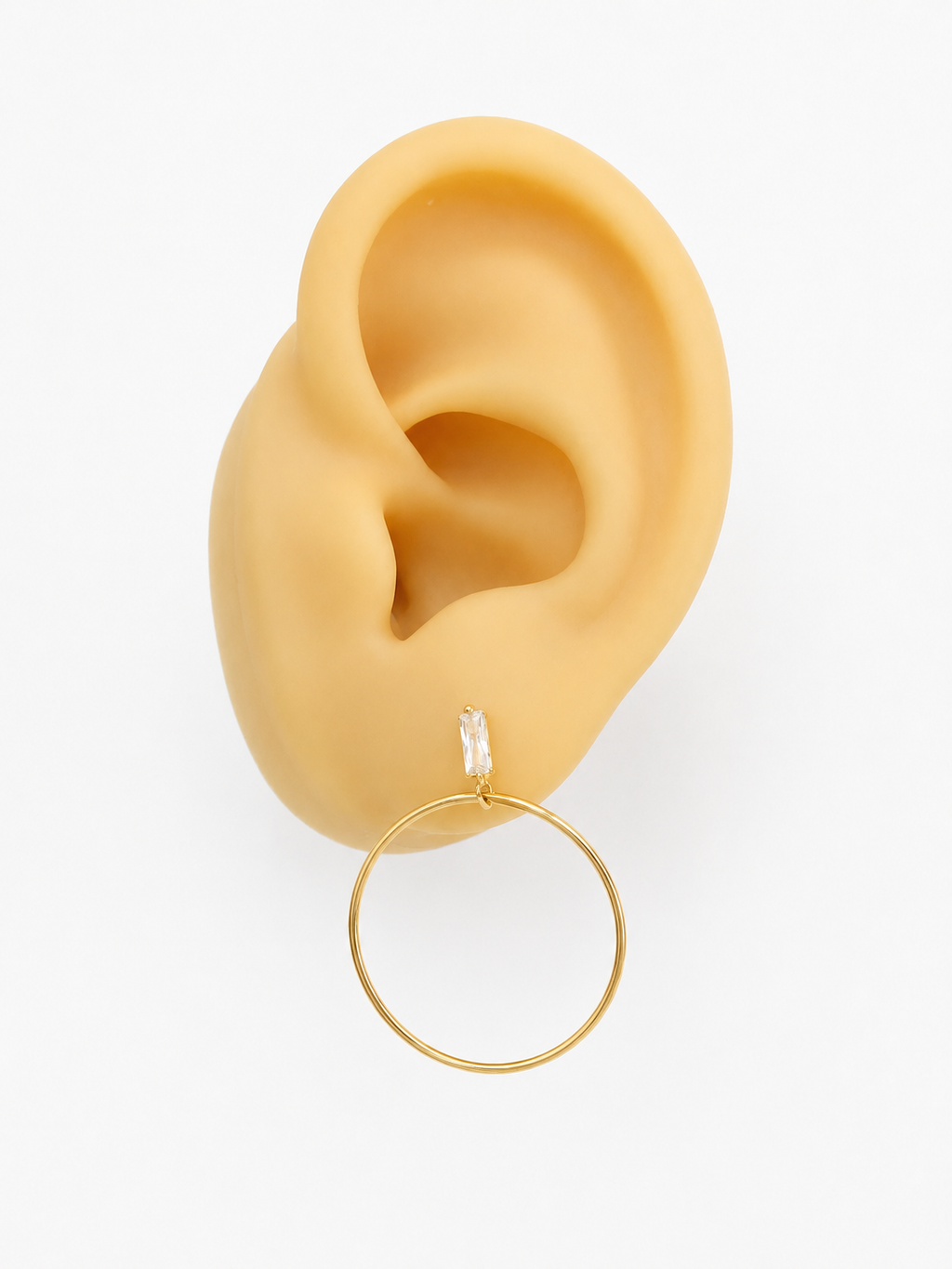 Argollas Delgadas con Circonia 14k