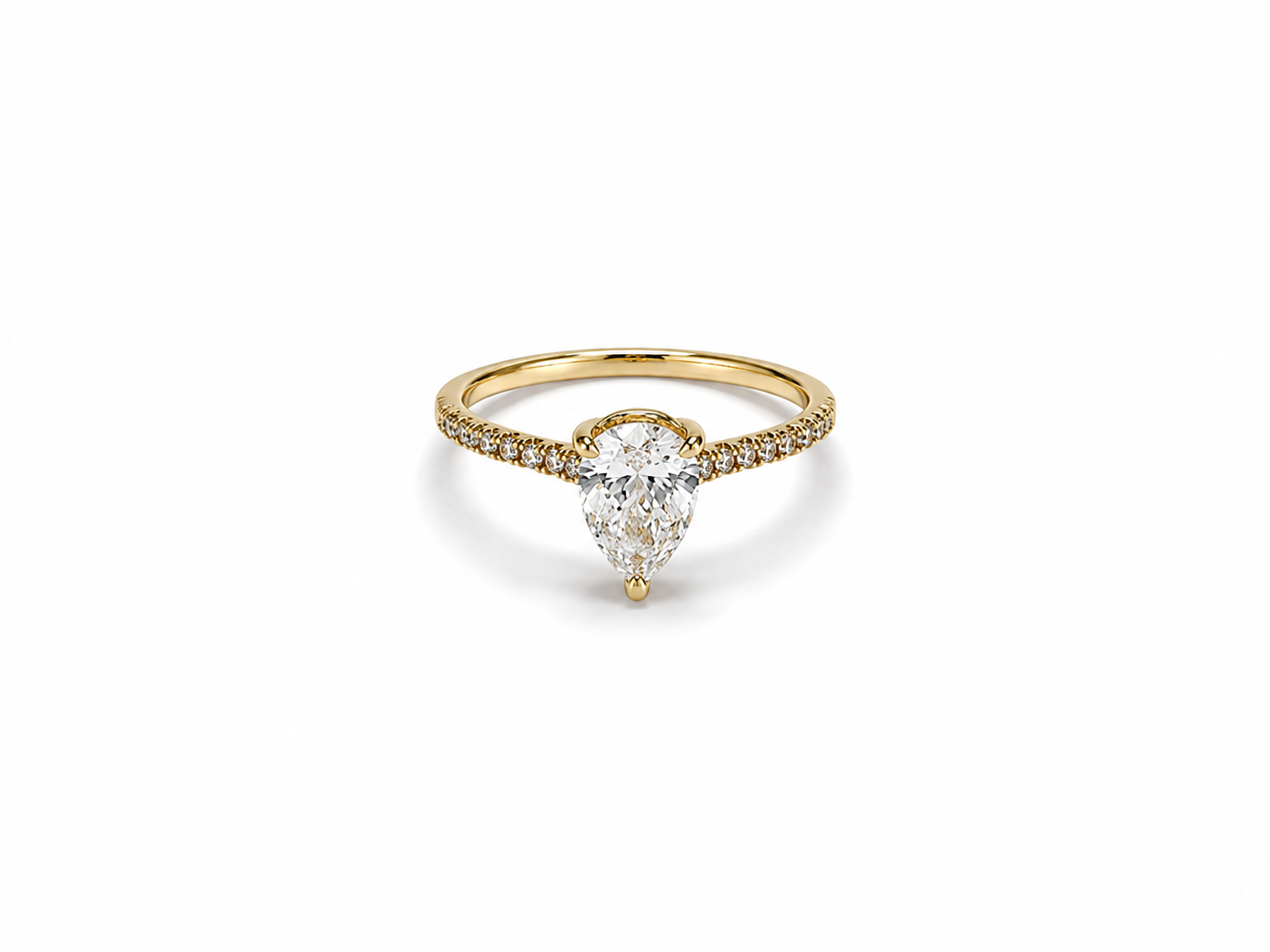Anillo de compromiso con diamante 14K