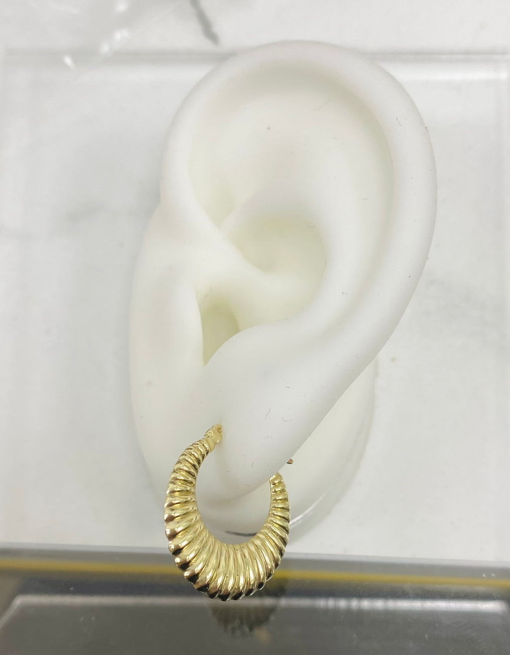Argollas con diseño 10k
