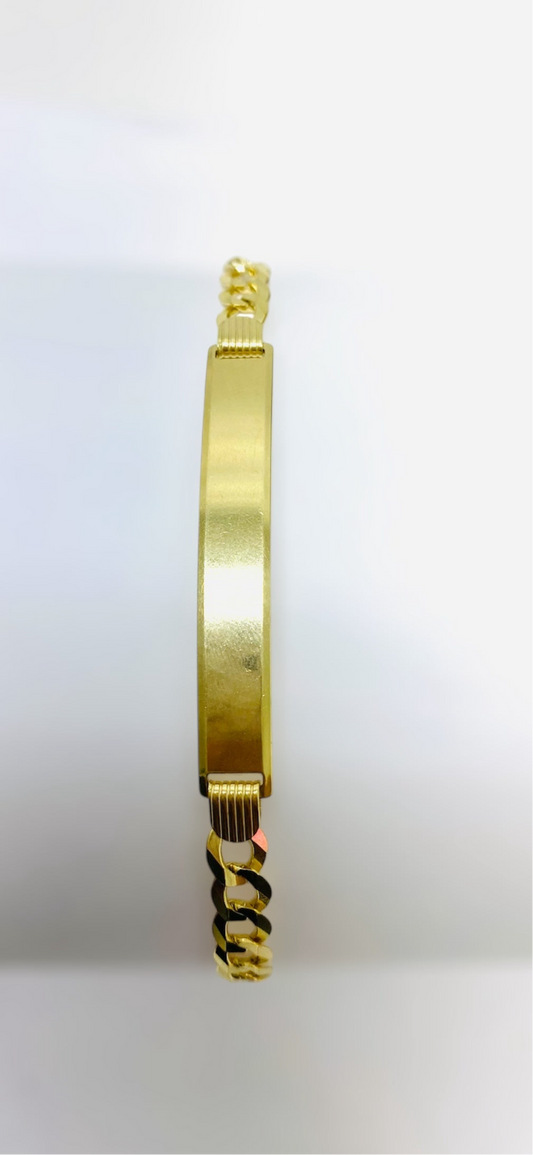 Pulsera de placa de 14K
