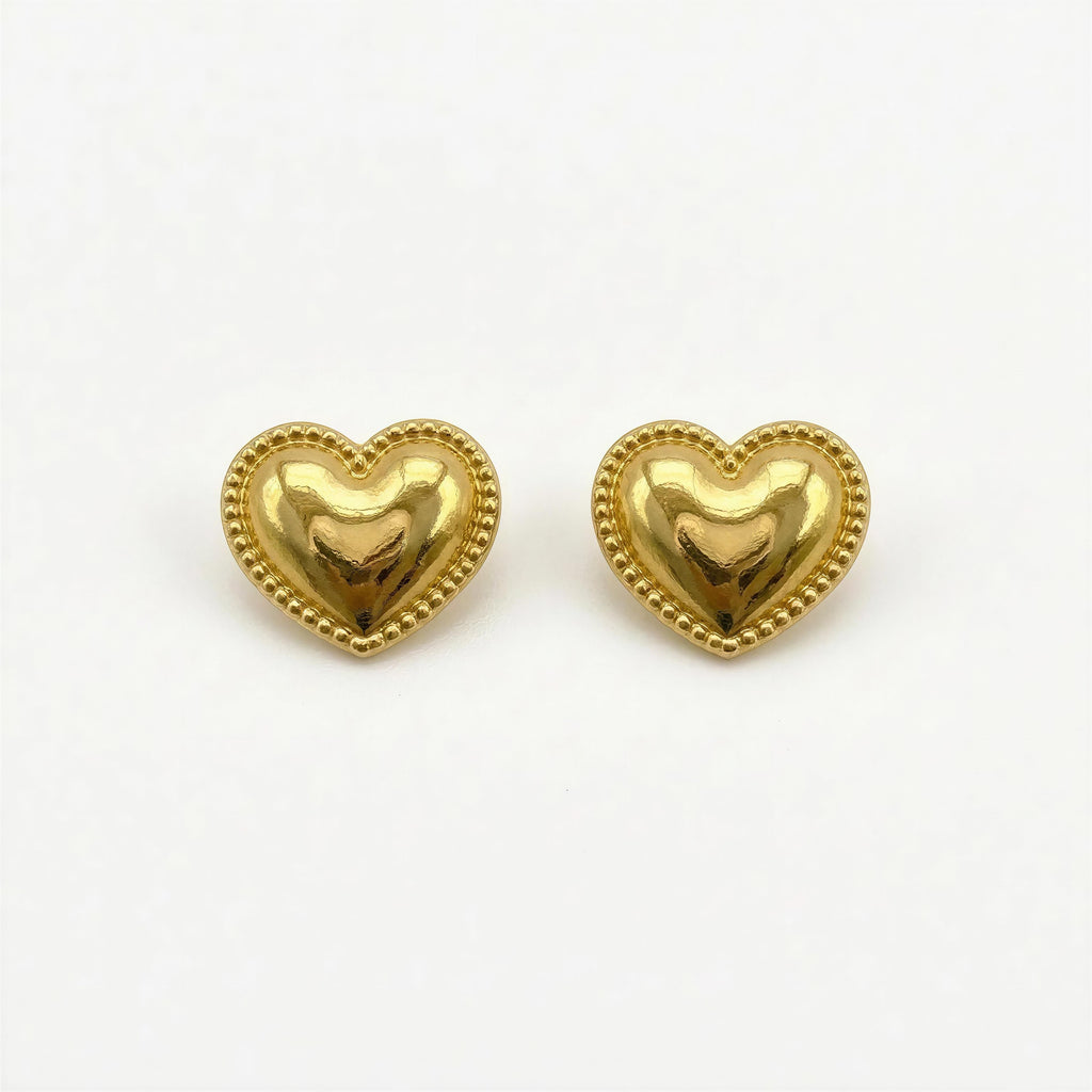 Aretes de Corazon 10K