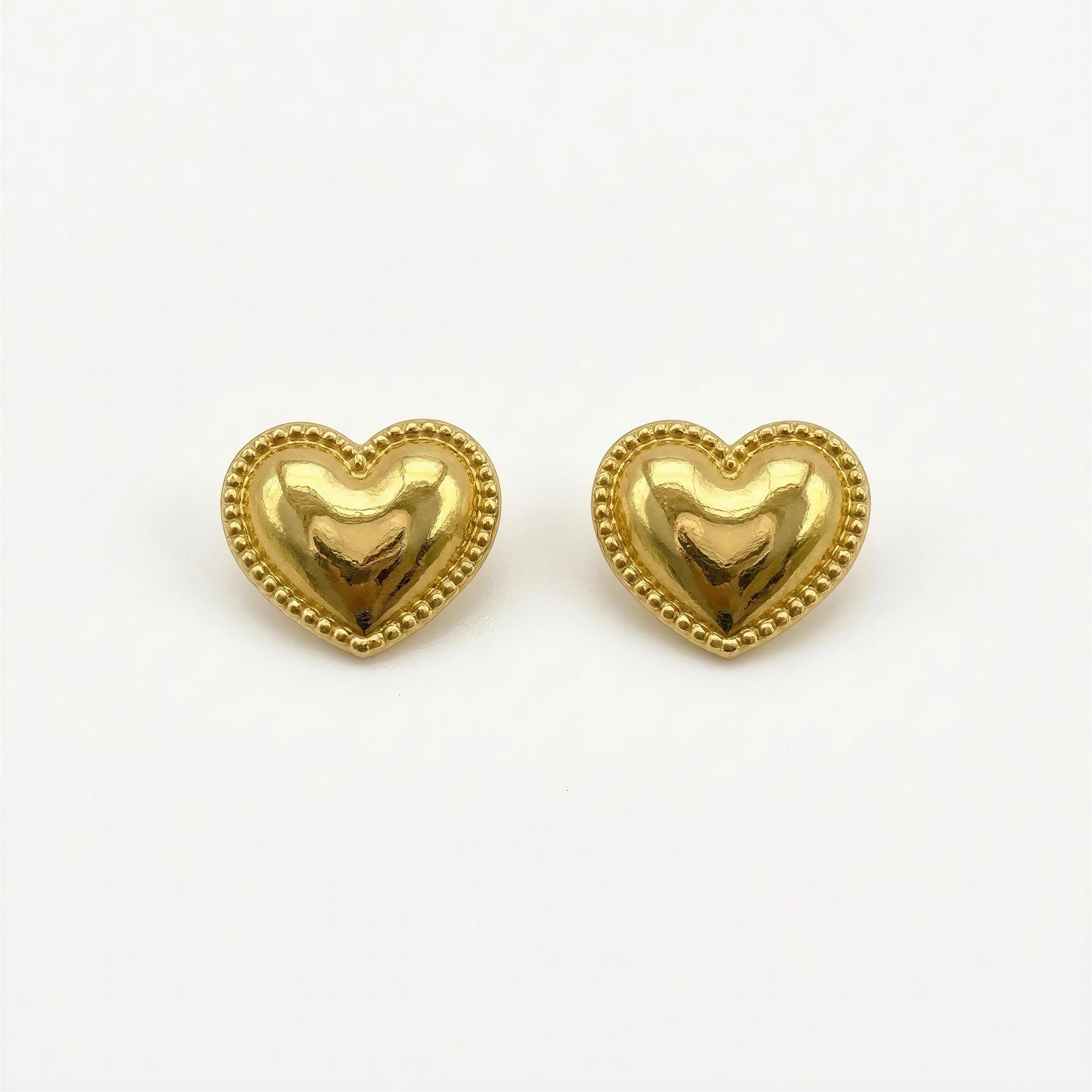 Aretes de Corazon 10K