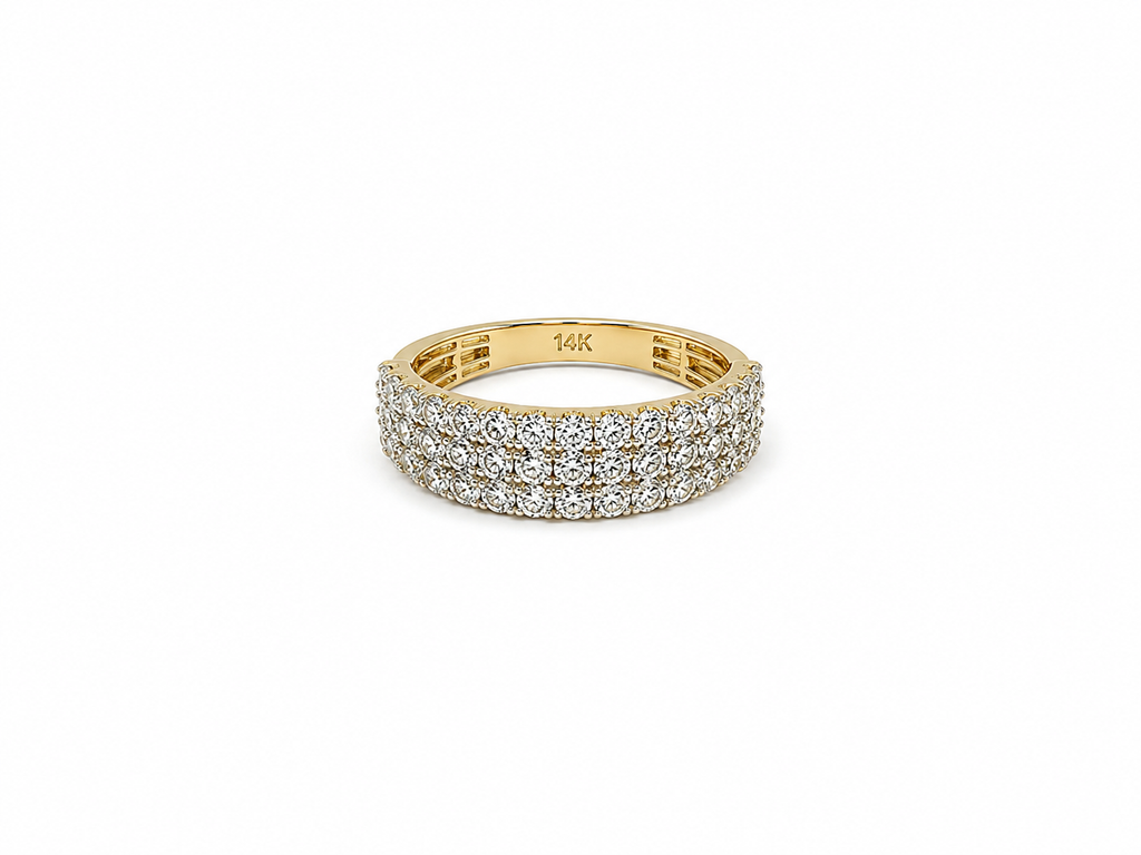 Trío de Matrimonio 14k con diamantes