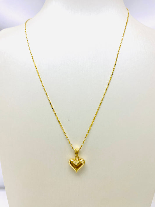 Cadena de corazón 14K