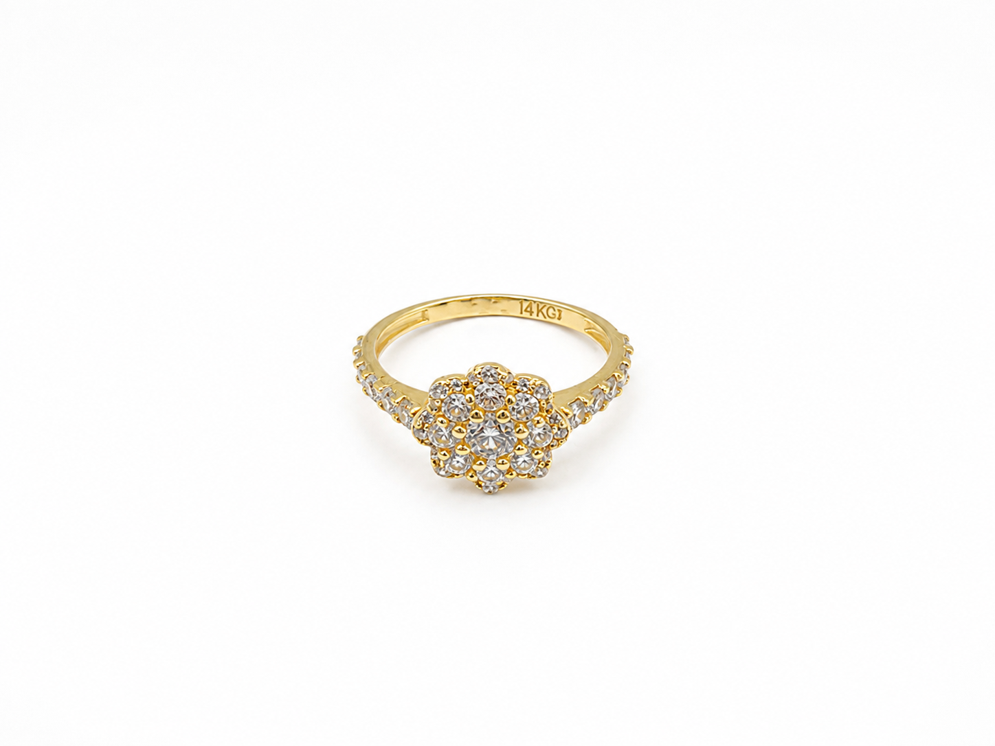 Anillo de flor 14K
