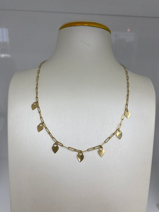 Cadena peiper de corazones