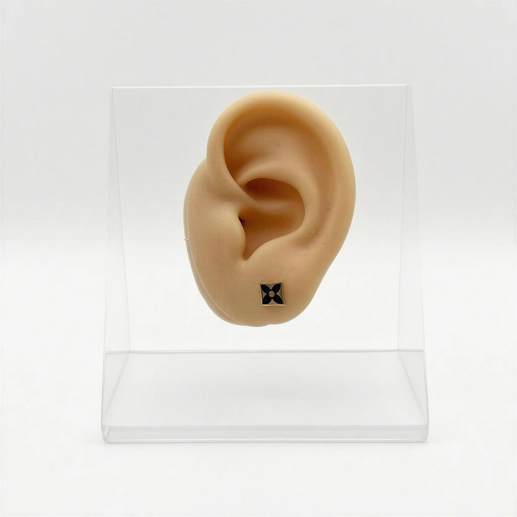 Aretes cuadrados Pequeños 14k