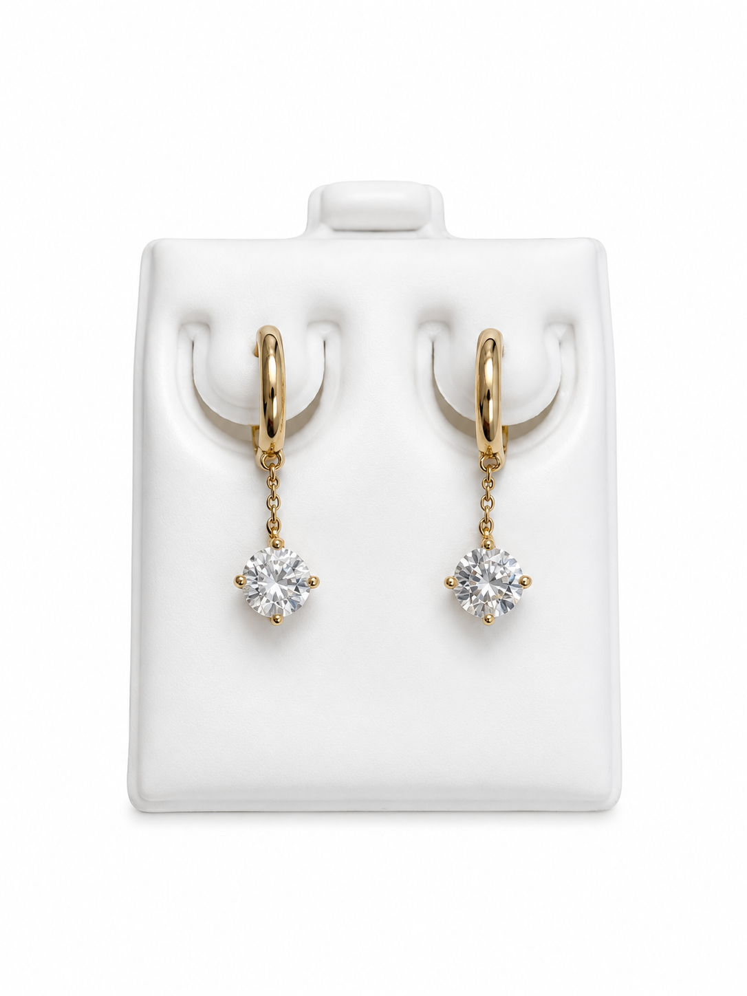 Argollas con colgantes 14k
