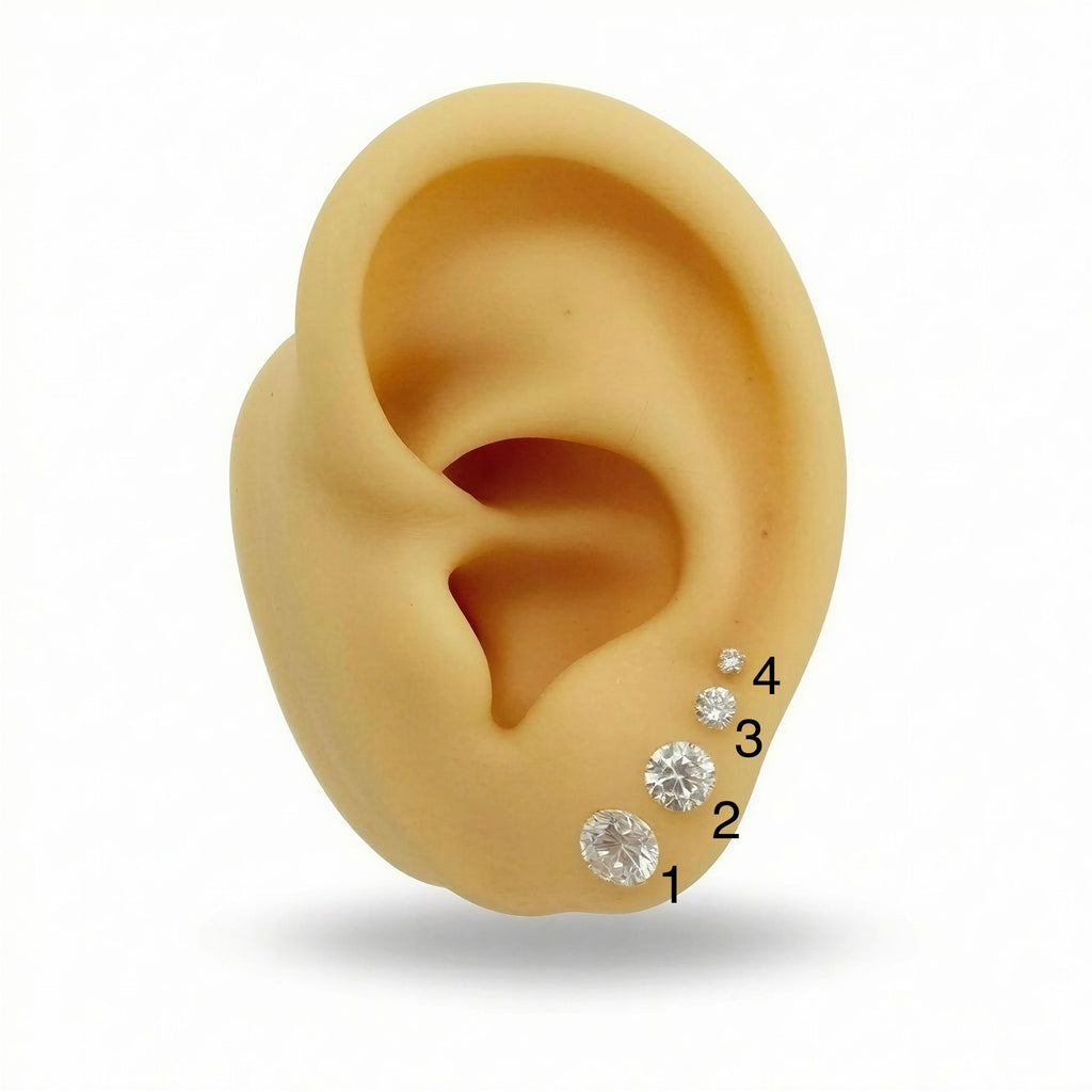 Aretes de piedra 14k