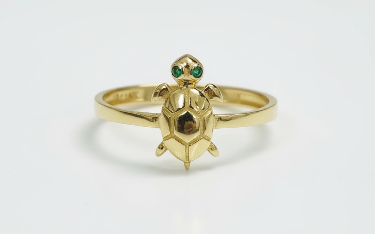 Anillo de tortuga 14k