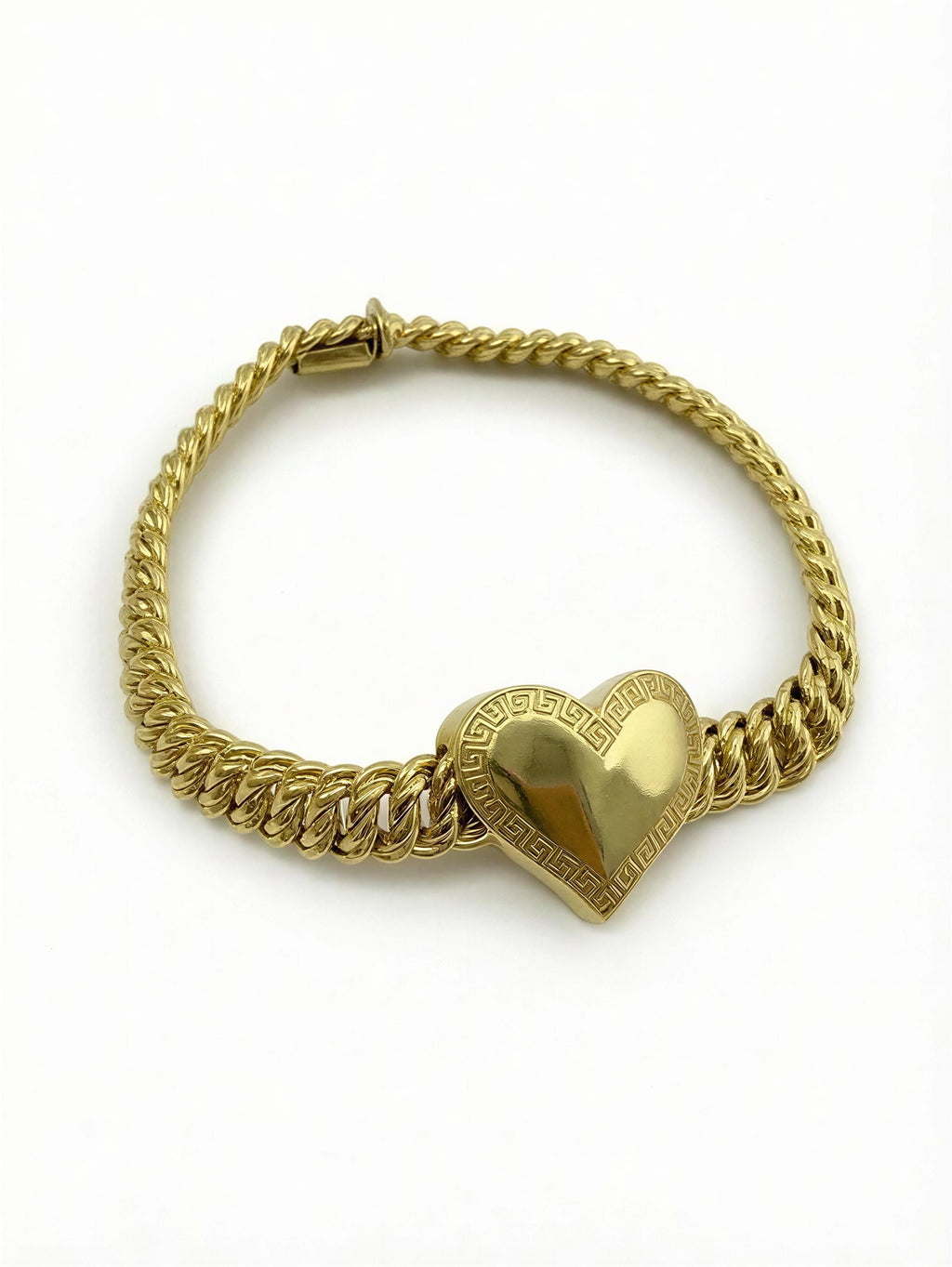 Pulsera princesa con corazón 10k
