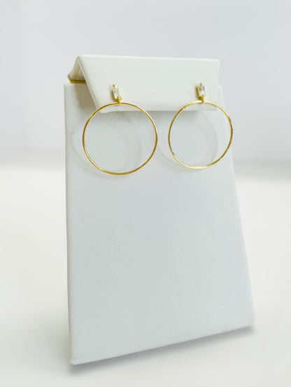 Aretes de argollas 14k