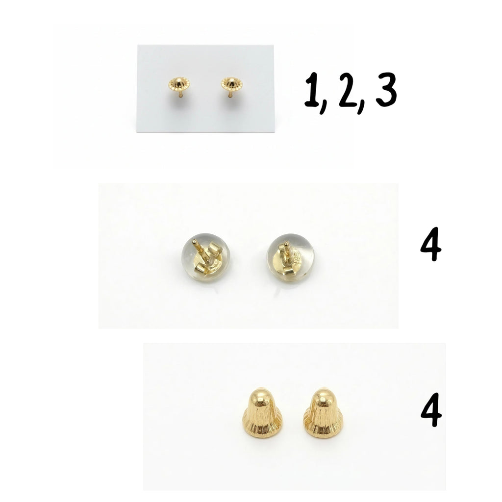 Aretes de piedra 14k