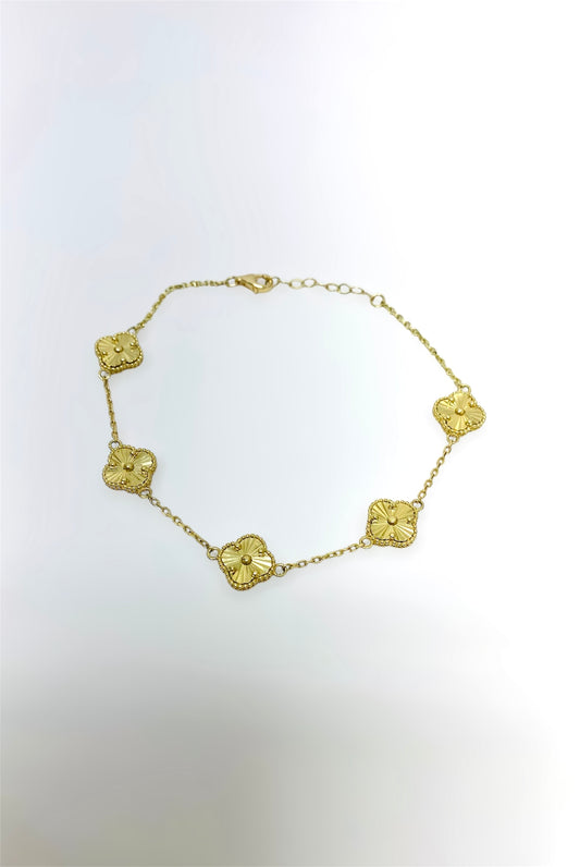 Pulsera clover pequeño 14K