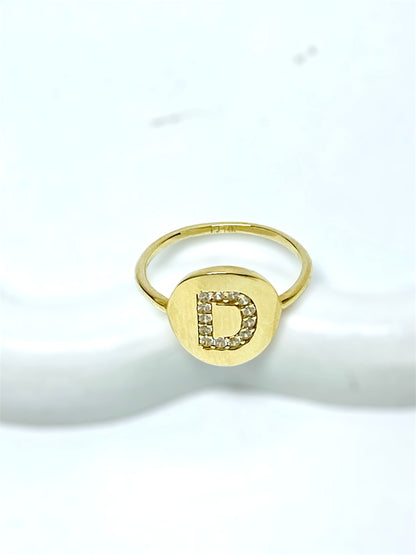 Anillo de inicial 14K