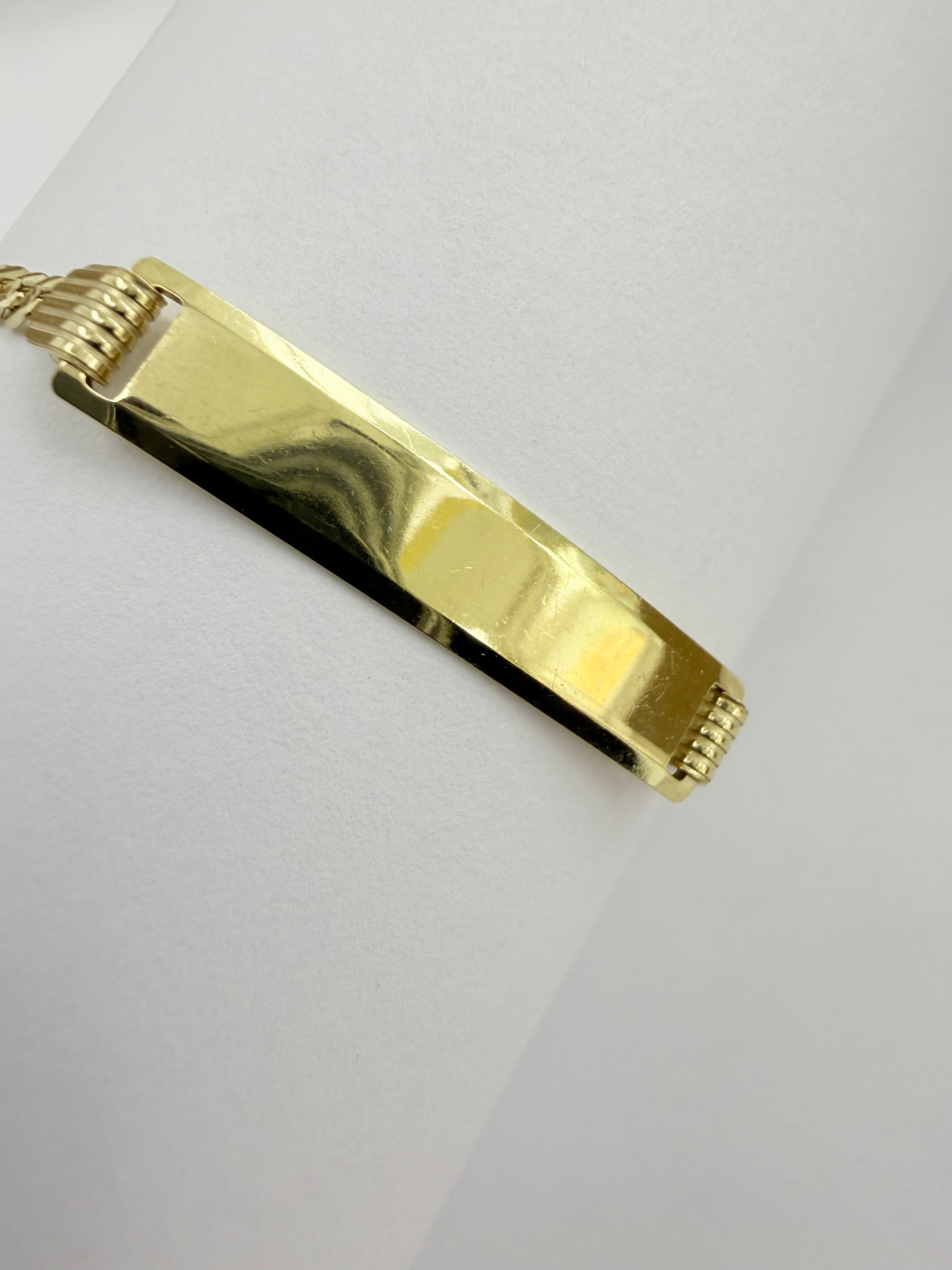 Pulsera 10k con placa para niña/niño