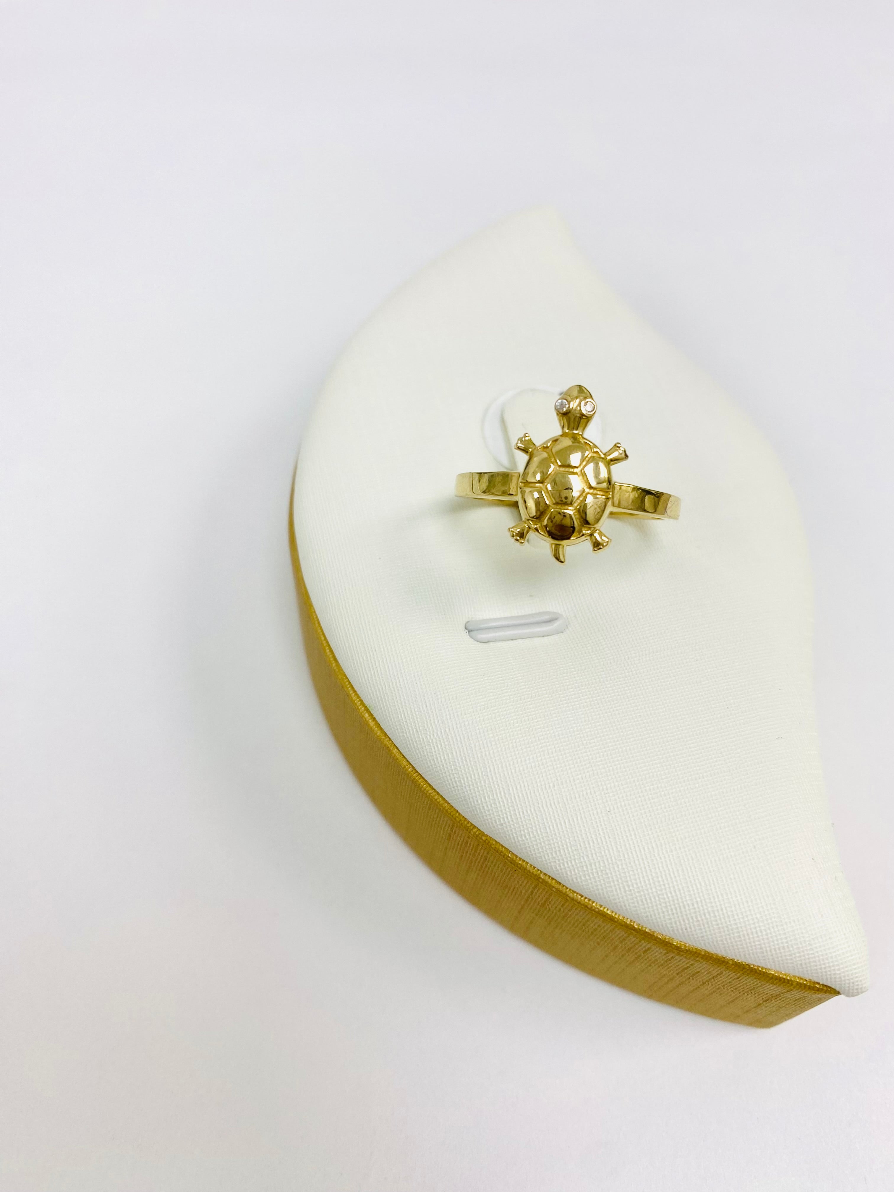 14K turtle ring