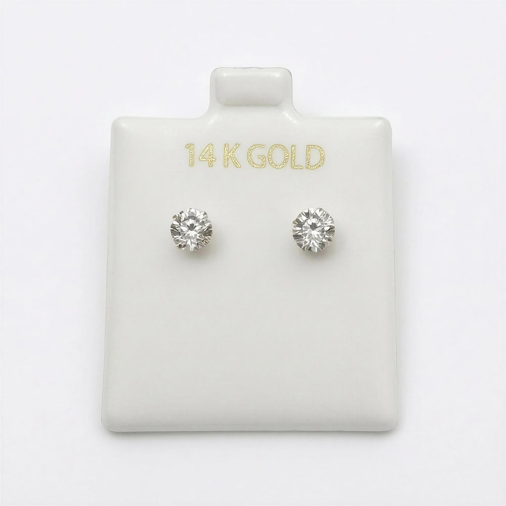 Aretes de piedra 14k