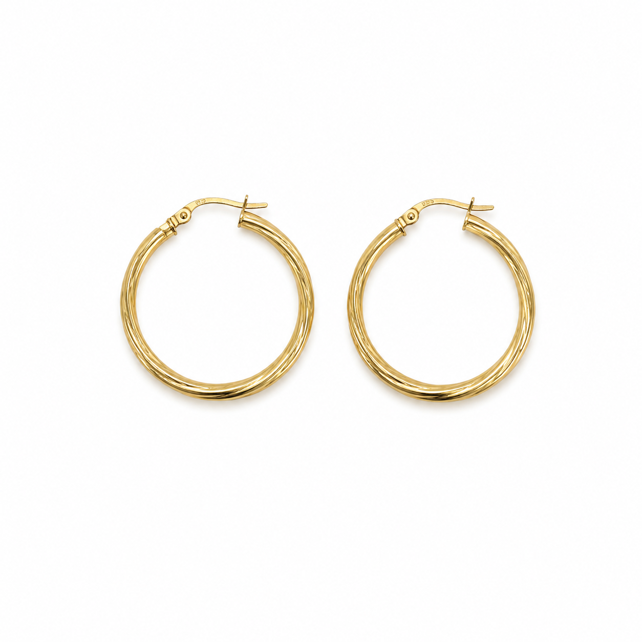 Argollas torcidas lisas 10k 2mm
