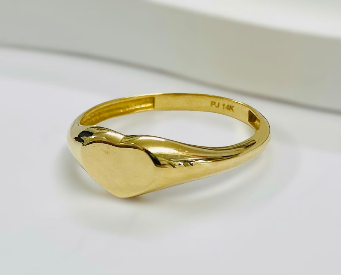 Anillo corazón 14k