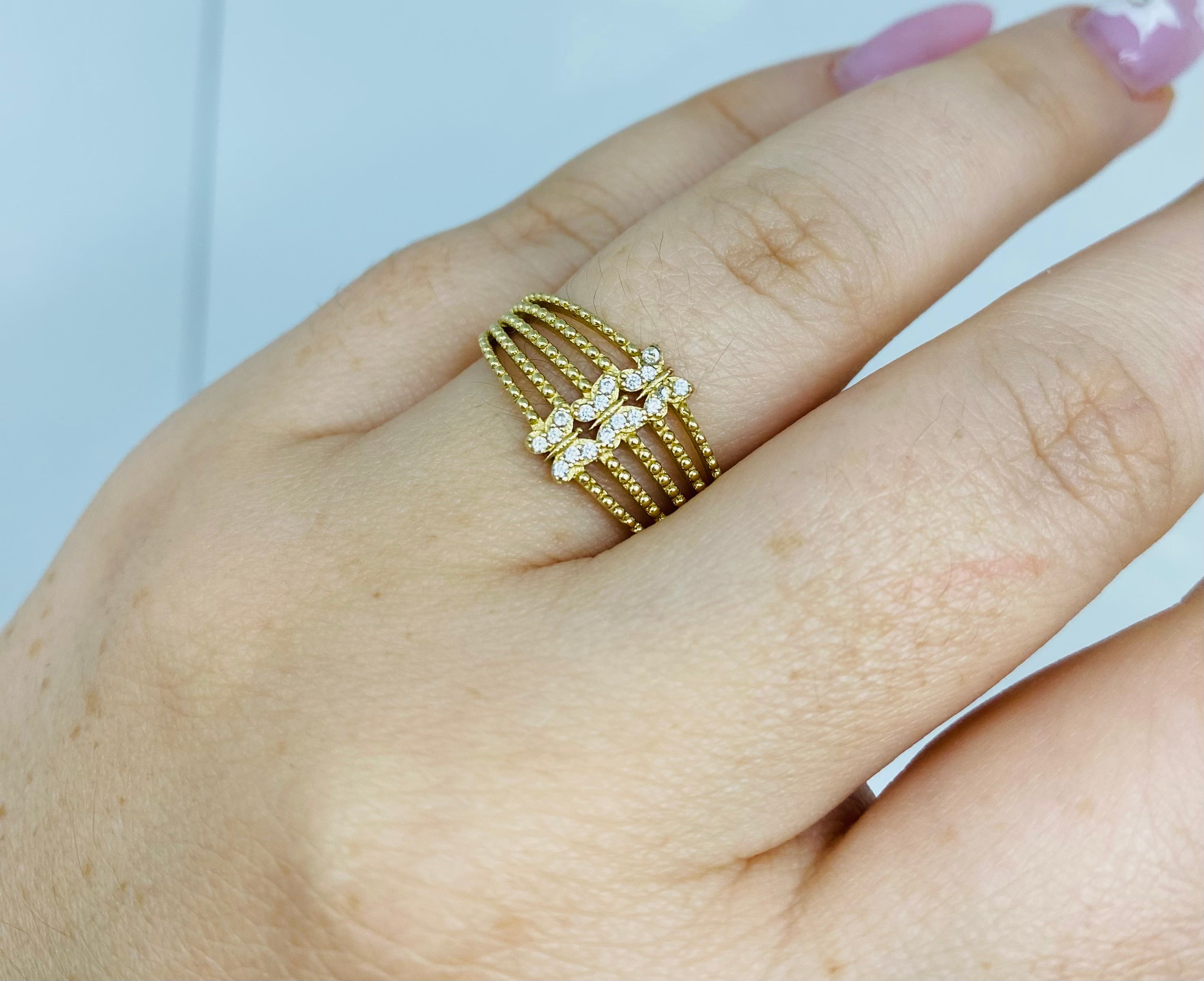 Anillo mariposas 10k