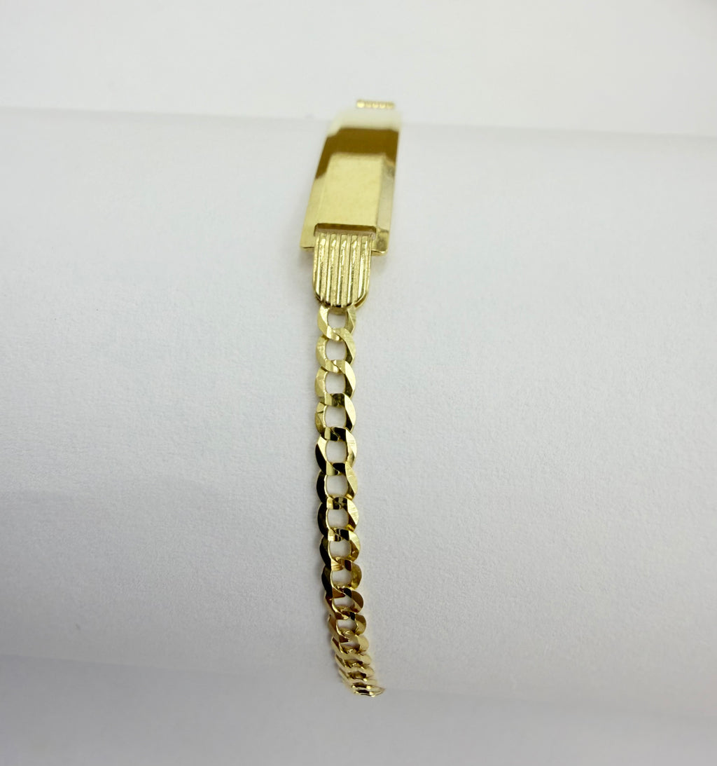 Pulsera 10k con placa para niña/niño