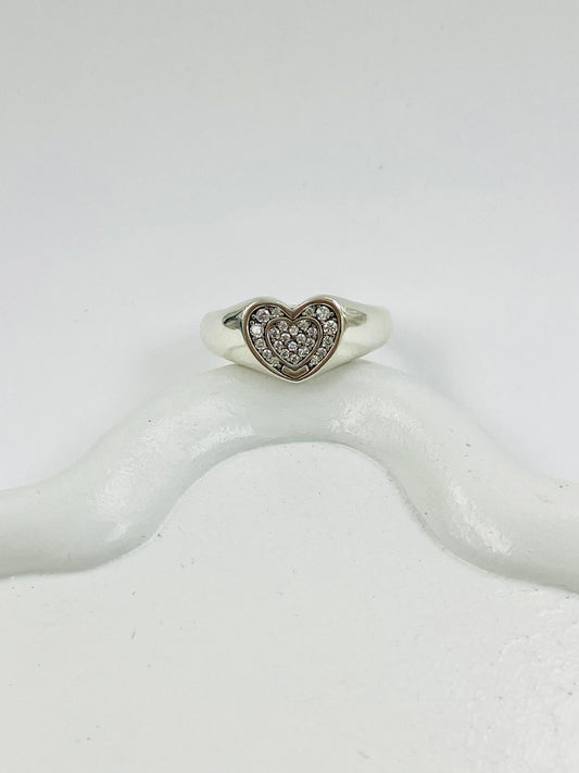 Anillo de corazón de Plata 925
