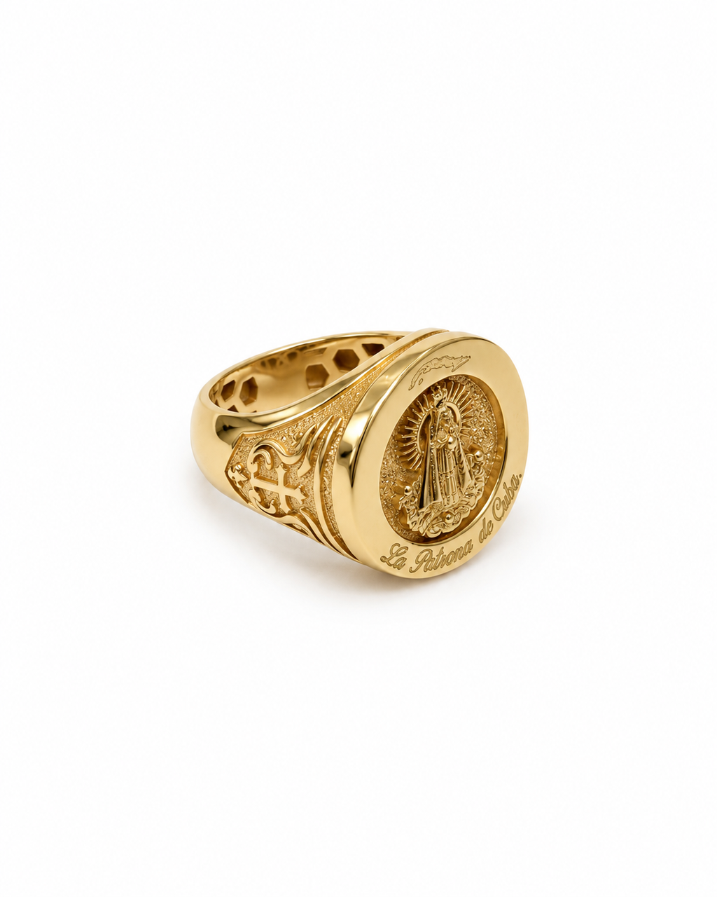 Anillo Virgen Caridad 10k