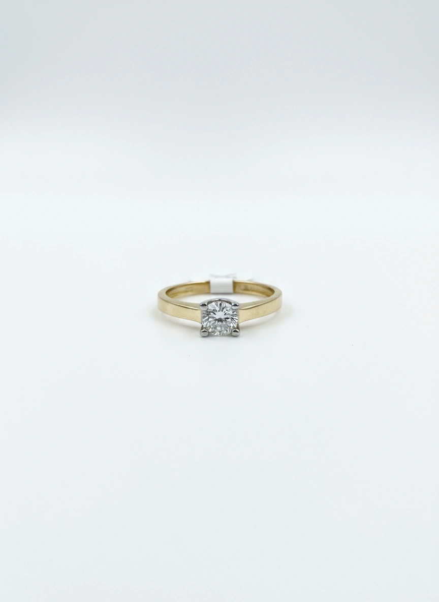 Anillo solitario 14k