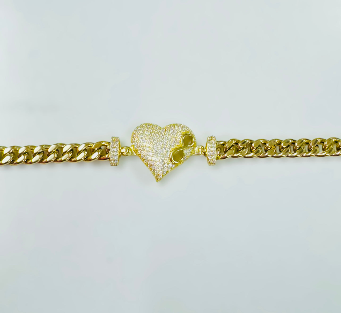 Pulsera de corazón 10k