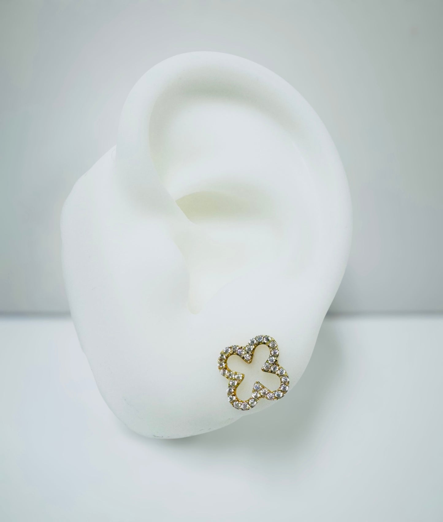 Aretes clover 14k